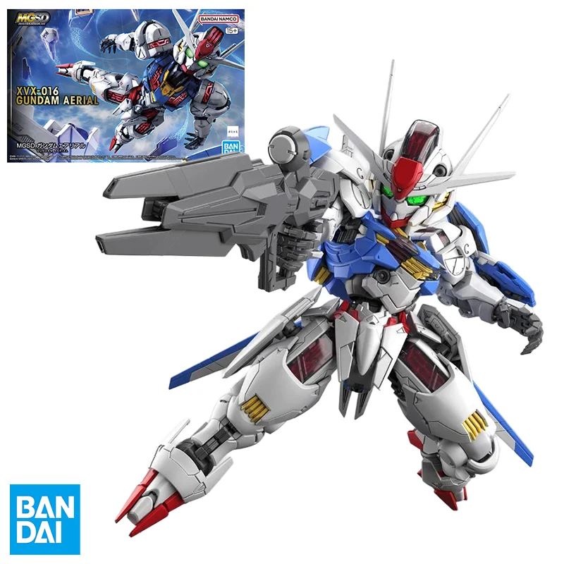 

Bandai Original MGSD XVX-016 GUNDAM AERIAL Action Figure Assembly Model Toys Collectible Model Ornaments Gifts for Children