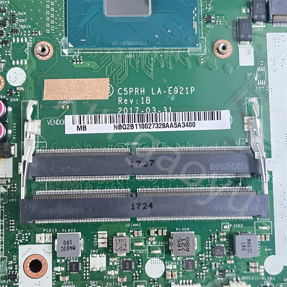 

NBQ2B11002 Оригинальная материнская плата для ноутбука Acer Predator Helios 300 G3-571 LA-E921P i5-7300HQ I7-7700HQ GTX1060 6G протестирована нормально