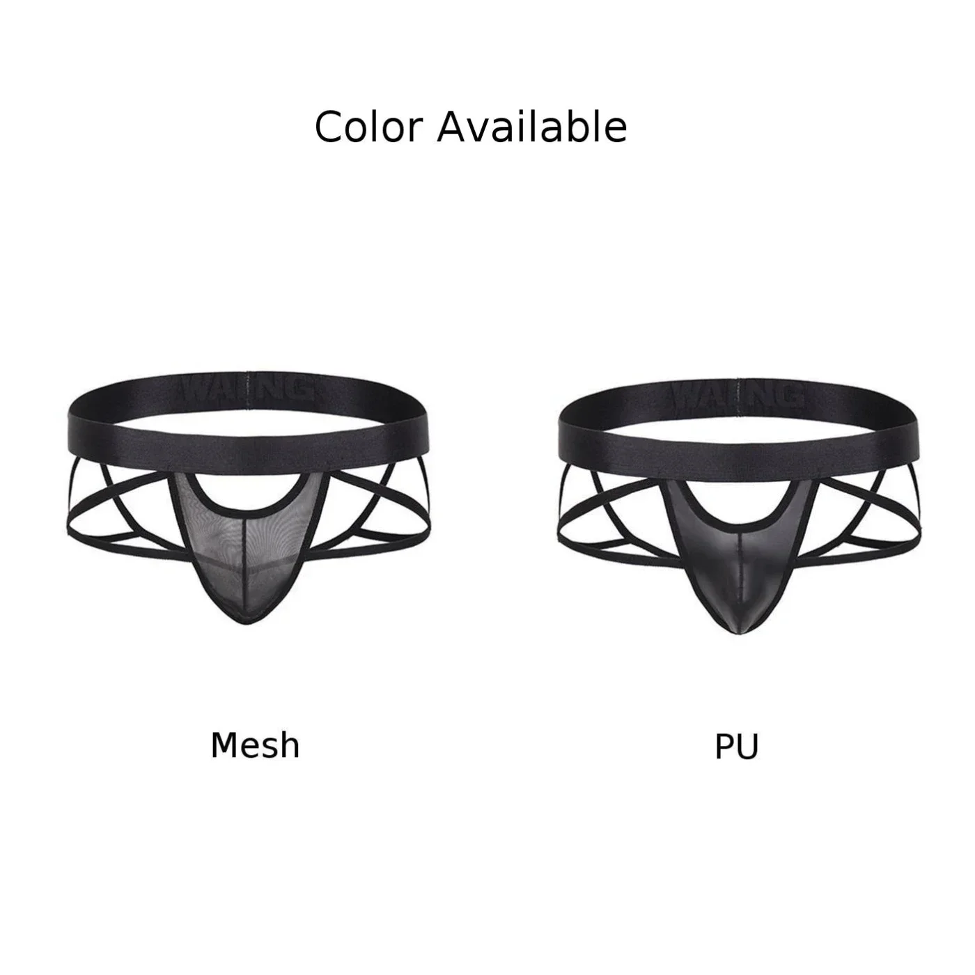 Men Sexy Open Butt Mesh Transparent Briefs Jockstrap Hollow Out Boxer Brief Underwear Underpants Erotic Solid Men\'s G-string