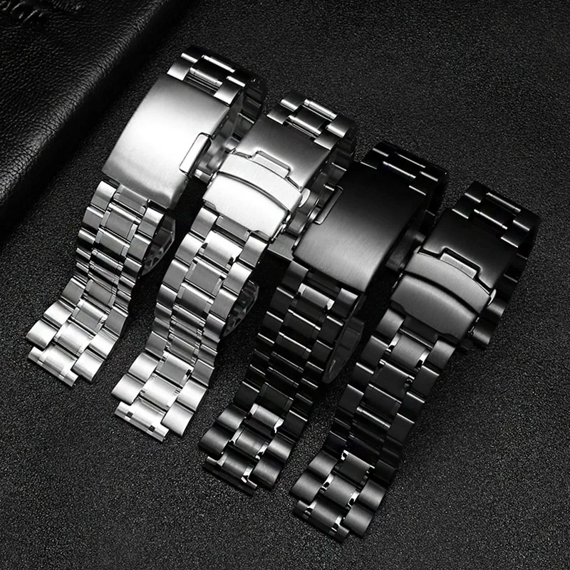 Steel Bracelet for men\'s TIMEX T2N720 T2N721 TW2R55500 T2N721 watch strap 24*16mm lug end silver black stainless watchband strap