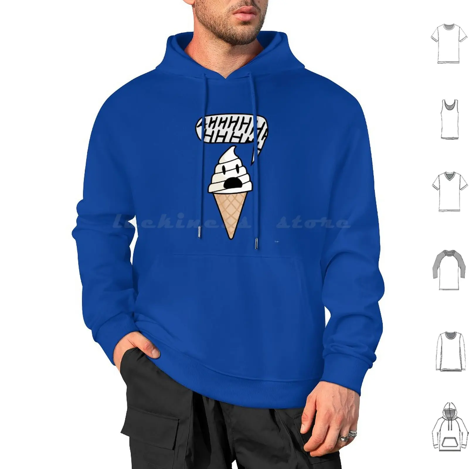 

Ice Scream Hoodie cotton Long Sleeve Ice Cream Ice Cream Food Tasty Sweet Nice Sugar Cute Minimal Cool Funny Humor Character