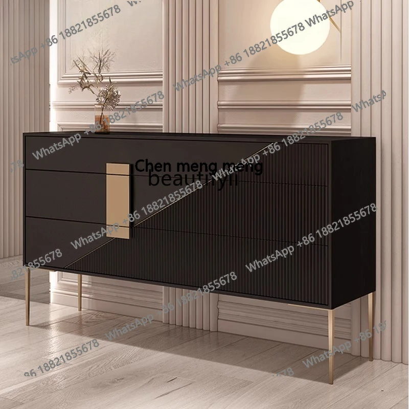 

Italian minimalist entrance cabinet light luxury modern dining side cabinet foyer storage cabinet living room bedroom H