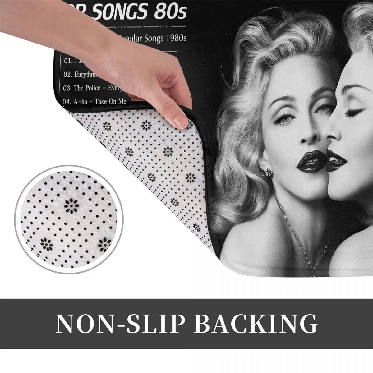 Madonna Singer Non-slip Doormat Floor Mat Antiwear Carpet Rug for Kitchen Entrance Home Bathroom Living room Footpad Mats