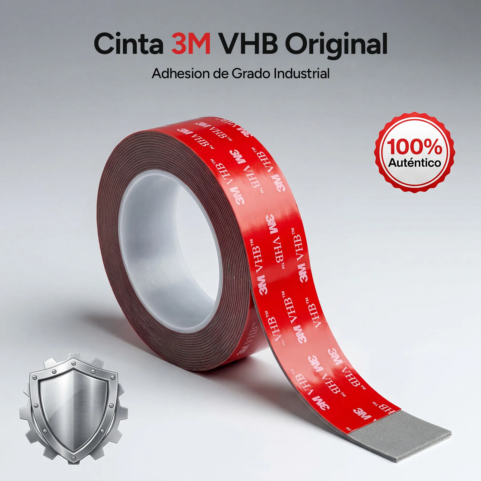 3m 5611 Vhb Gray Double Sided Tape, 1.1mm High Strength Waterproof Acrylic Foam Tape for Car Spoiler, Moldings, Deflectors, Emblems
