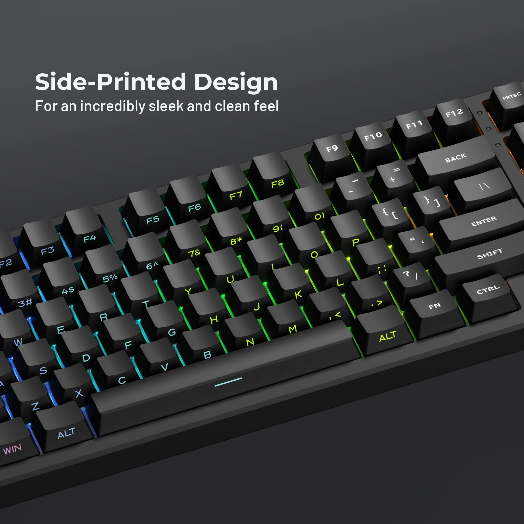 XVX Black Side Keycaps Shine Through OEM Profile PBT Double Shot Keycap 75% Backlit Keycaps For Gamer Mechanical Keyboard