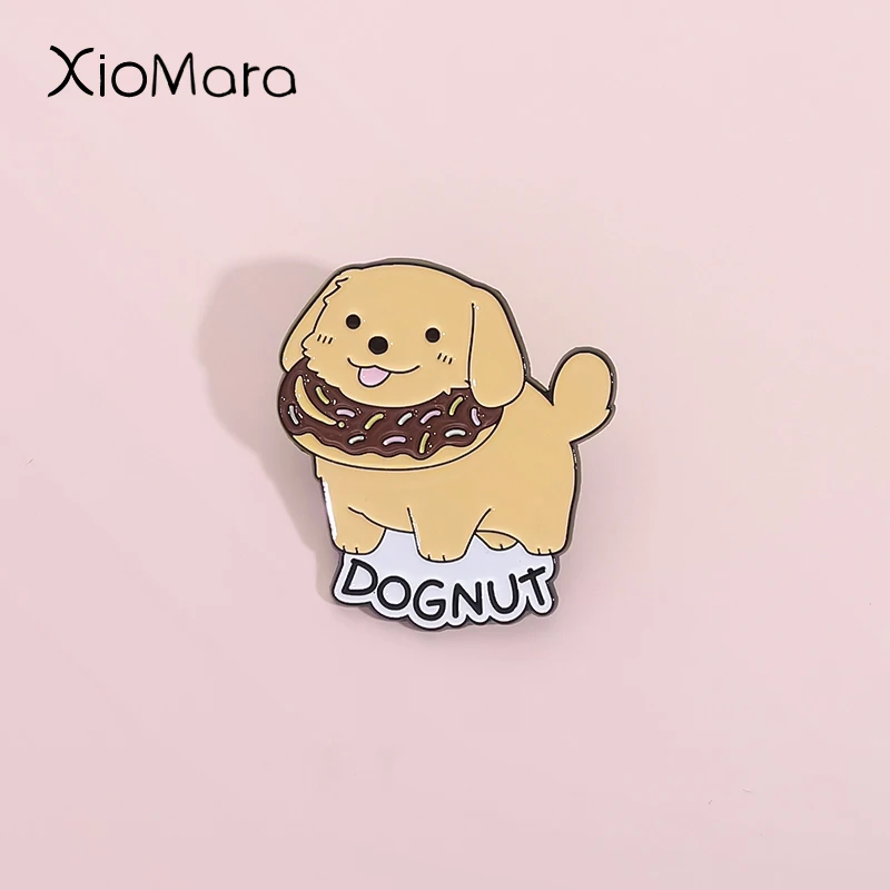 Cartoon Animal Dog Enamel Pin Golden Retriever Puppy Animation Brooch Lapel Badge Jewelry Wholesale Accessories Gifts For Kids