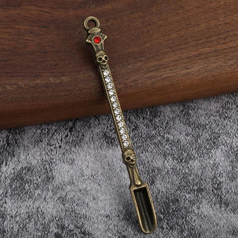 1 قطعة ملعقة صغيرة معدنية مع مجرفة صغيرة لأداة قياس مسحوق الأدوية ملحقات السجائر #4