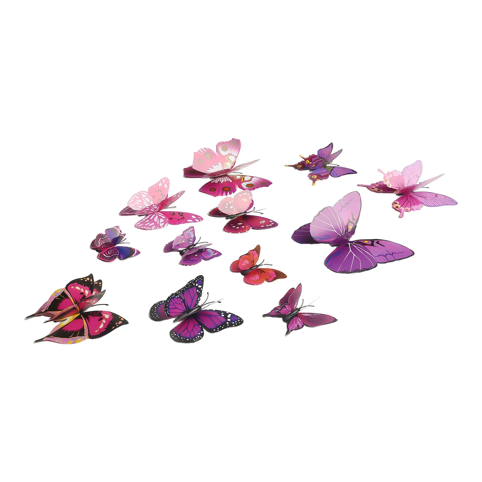 3D Wall Stickers 3D Butterfly Wall Stickers Colorfast Environmentally Friendly Material Film Print Foldable Wings