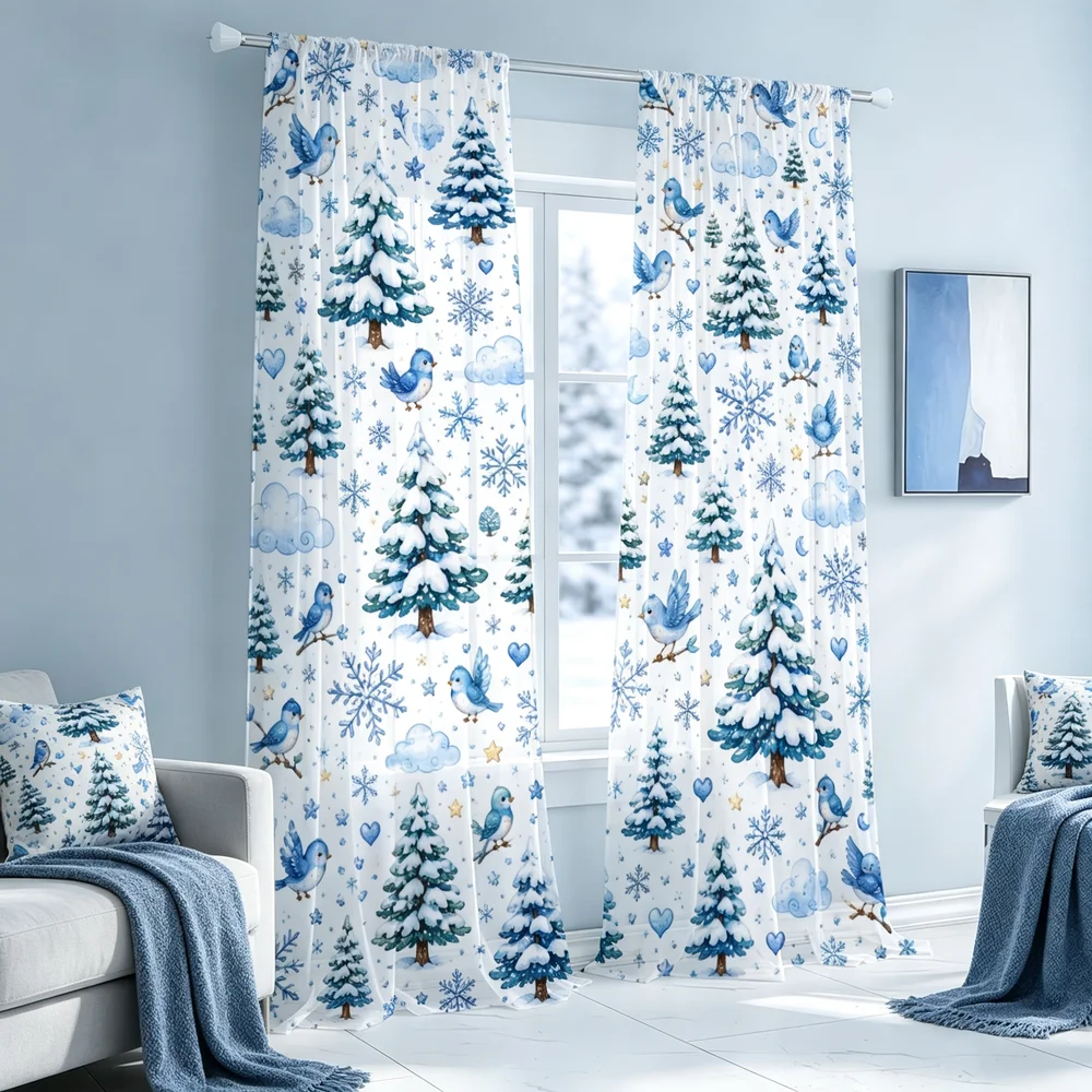 2 шт. рождественских штор, син – обзор и цена Curtain Rods