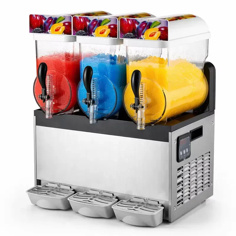 Commercial Smoothie Maker with 1 Can 2 Cans 3 Bowls for Restaurant Frozen Beverage Ice Blending Machine Heavy Duty Mixer