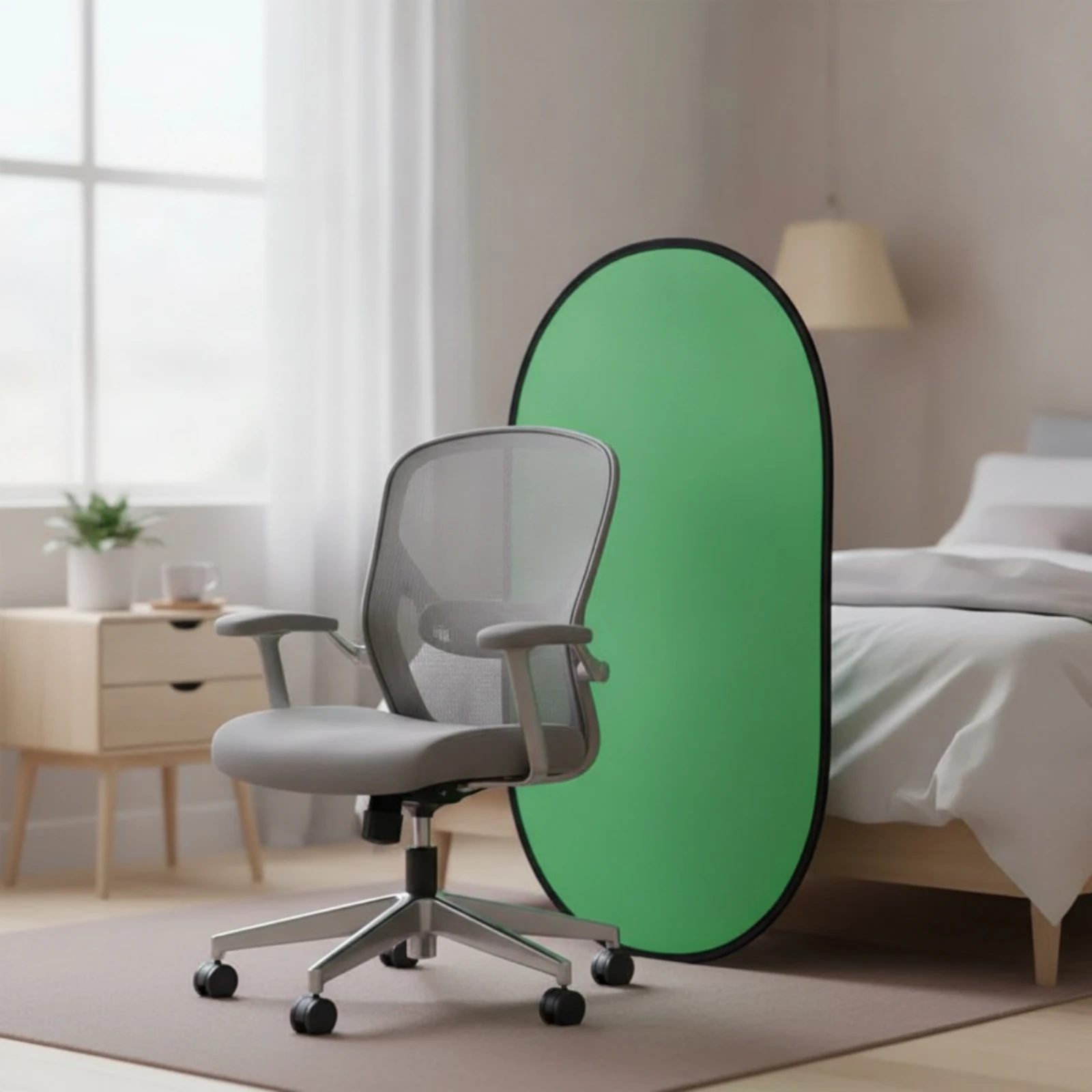 Green Screen Backdrop Board Chroma Key Green Screen Trifold Display Board Wrinkle-Resistant Lightweight for Streamers