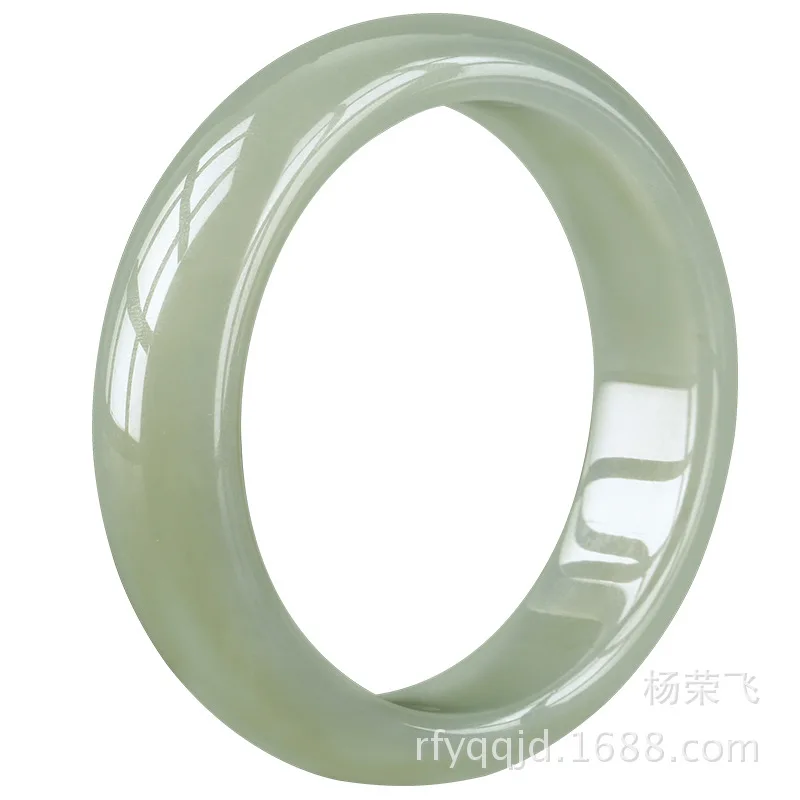 Hotan Jade Bracelet, Yebungou Oily And Smooth, Old Mine Green Qinghai Material