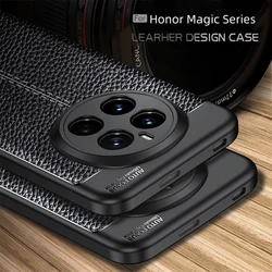 For Honor Magic 7 Pro 5G Case Cover Lens Protective Shockproof Soft TPU Leather Fundas Huawei Honor Magic7 Magic 7 6 5 Pro Lite