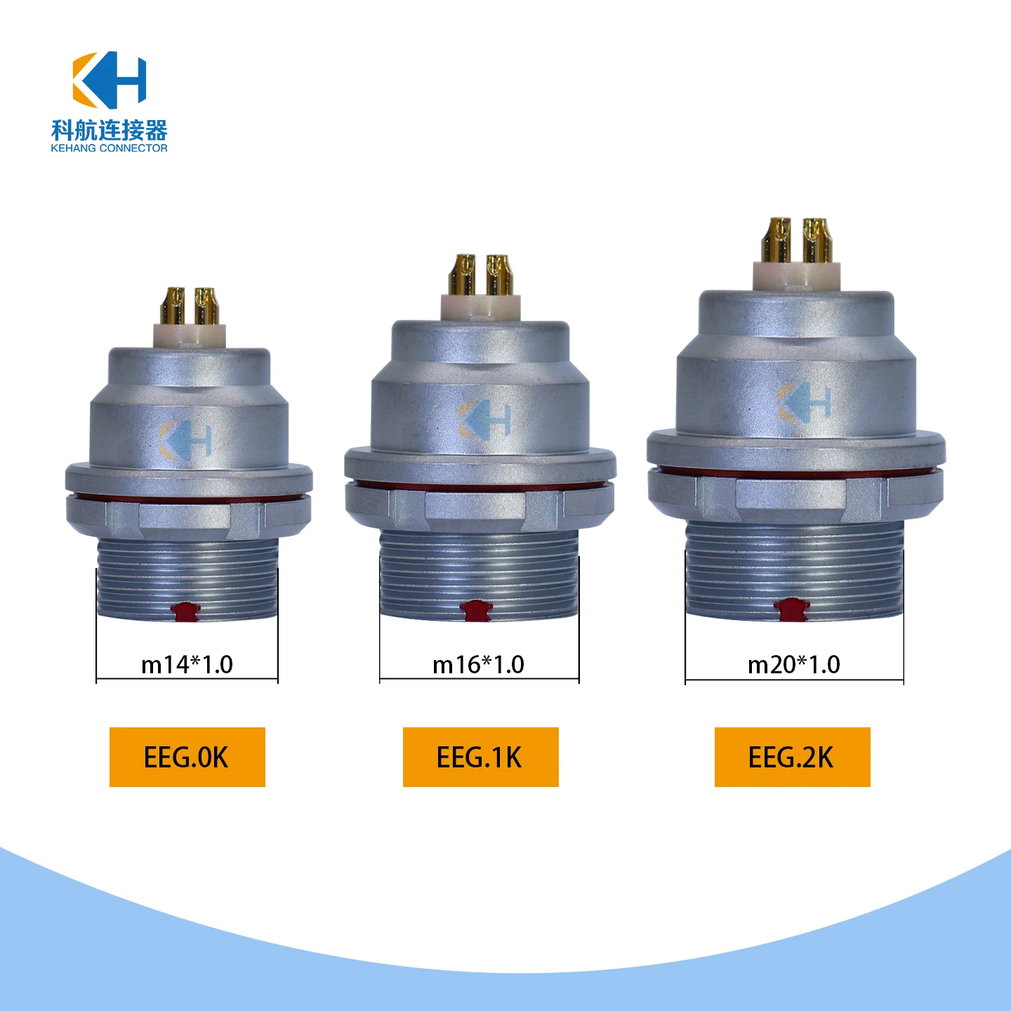 Waterproof K Series Aviation Socket EEG Compatible Lemo ODU FGG Push Pull Self-Locking Connector IP68 EMC Shield