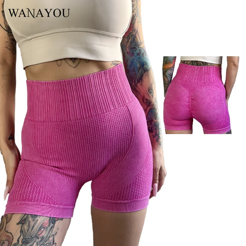 

VEQKING Tight High Waisted Yoga Shorts Women Sexy Peach Hip Quick Drying Breathable Sports Shorts Running Fitness Workout Shorts