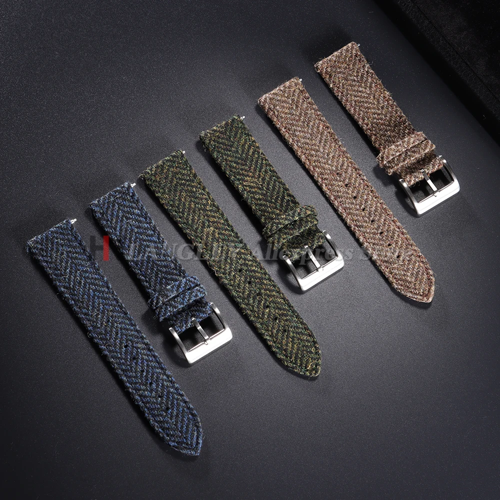 Sailcloth Tweed Uhrenarmband 18mm 20mm 22mm für Omega für Seiko Quick Release Weave Armband für Männer Frauen Uhrenzubehör
