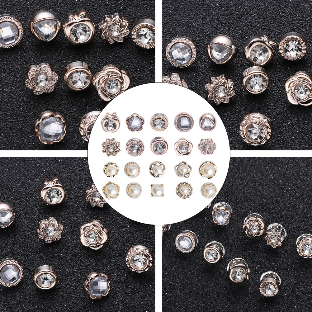 

20 pcs Brooch Decoration Artificial Pearl Lapel Pins Sweater Clips Women Accessories Fashion Jewelry Gifts Cardigan Pin Buckle