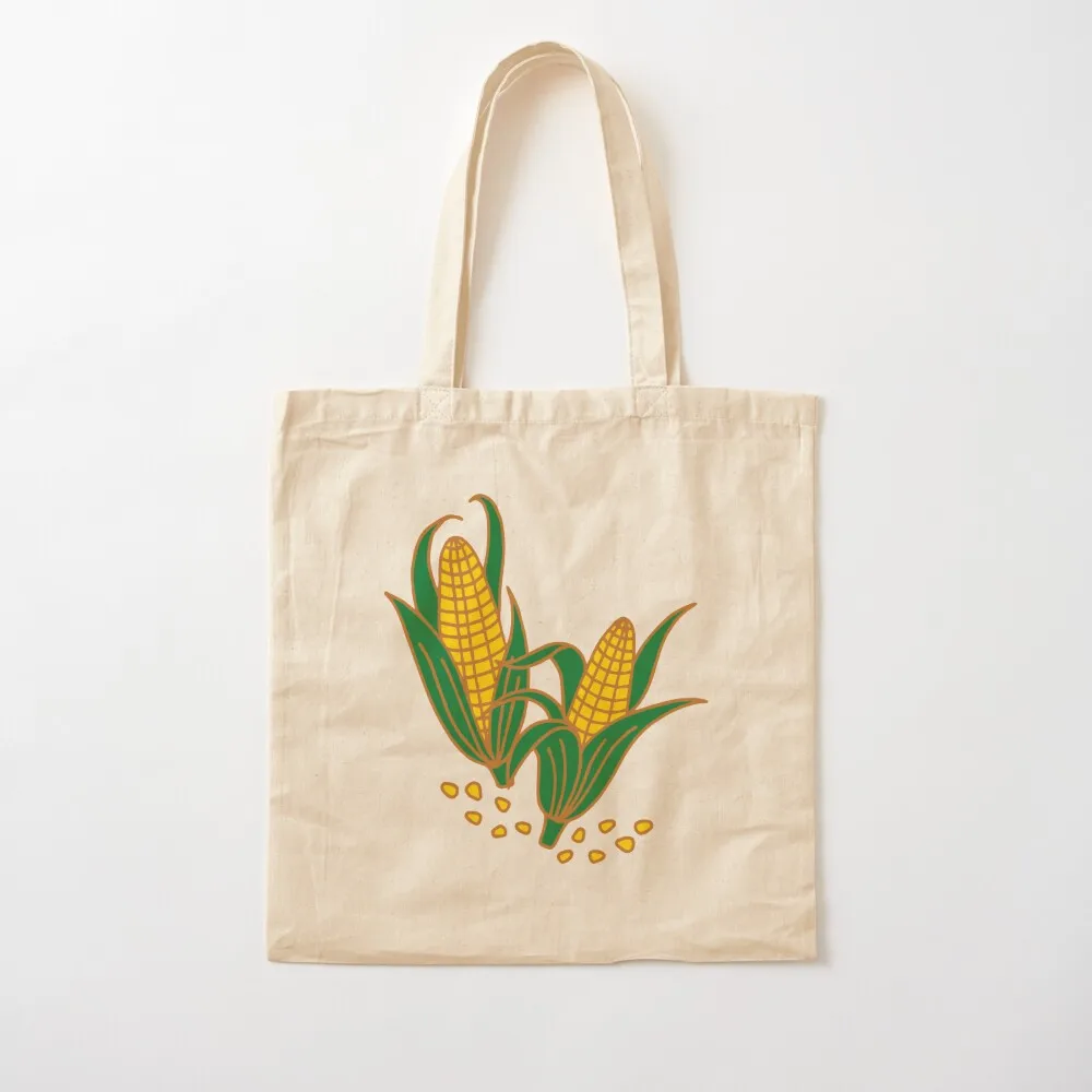 

Corn Corn Pattern Corn on the Cob Summer Sweet Tote reusable shopping Beach Canvas Tote