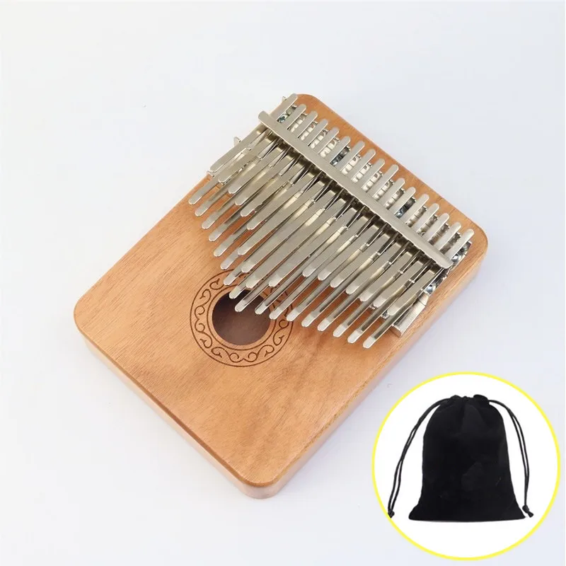Kalimba Thumb Piano 34 Keys Double Layer Mahogany Wood Chromatic Finger Percussion Instrument for Adults Music Lovers