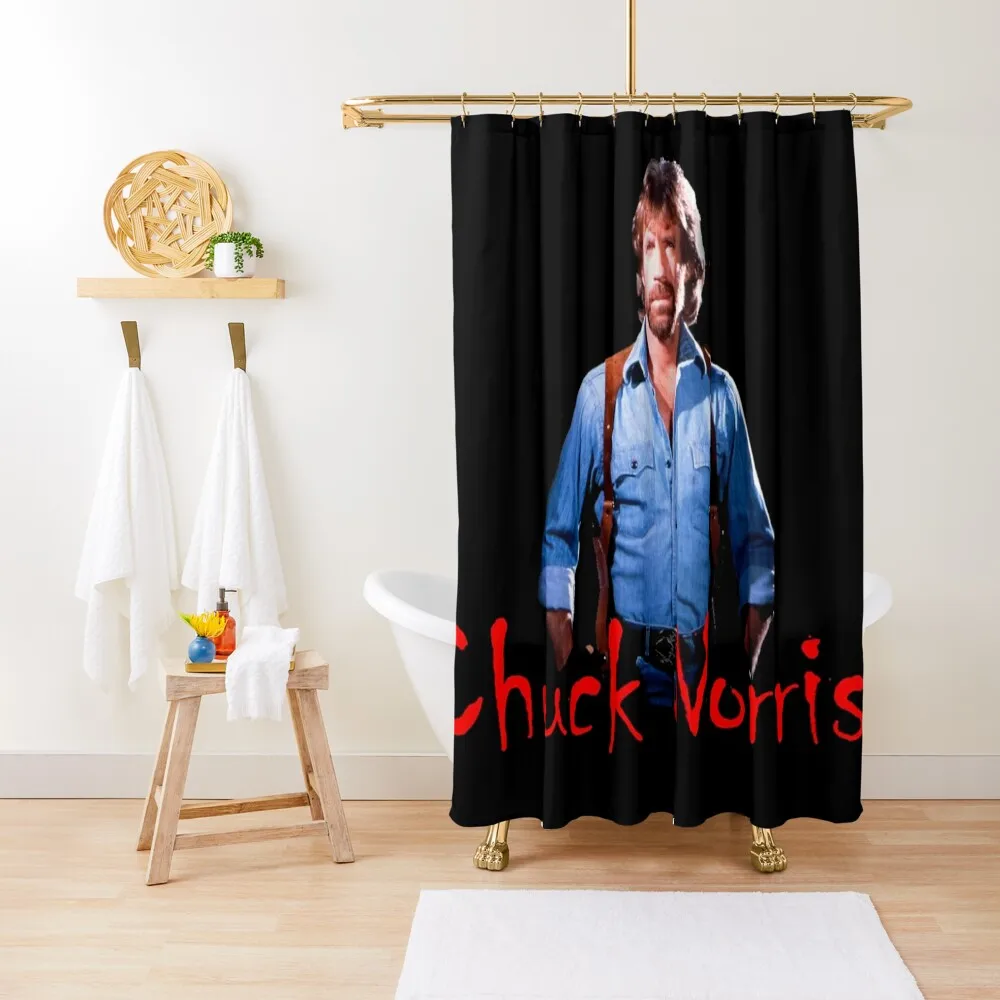 Chuck Norris Action Holster Shower Curtain Bathroom Decor Set For Bathroom Curtain