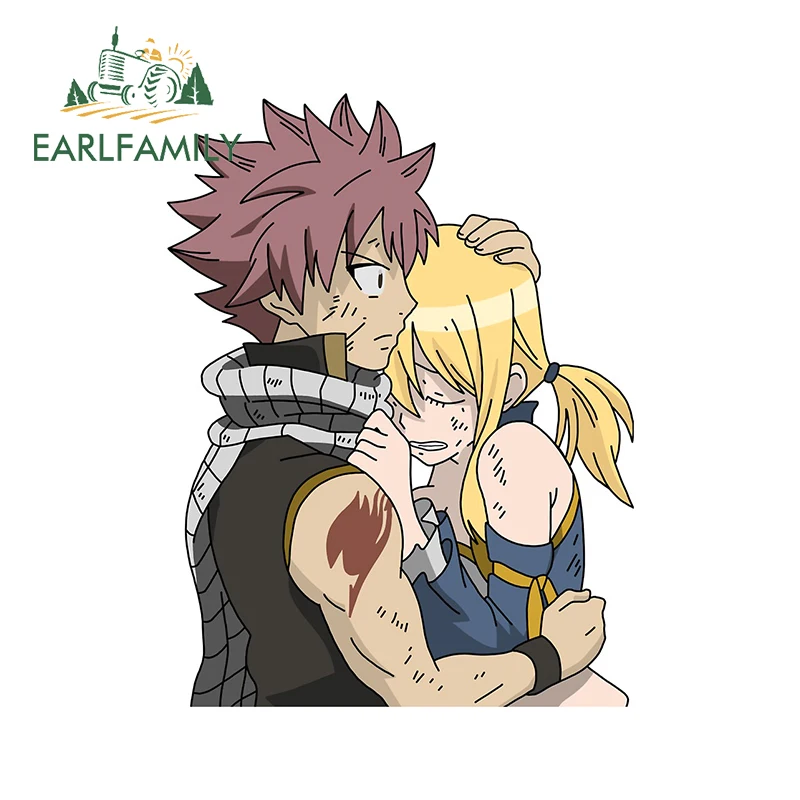 EARLFAMILY 13cm x 9.8cm for Anime Fairy Tail Natsu Funny Car Stickers Waterproof Air Conditioner Sunscreen Laptop Vinyl Car Wrap