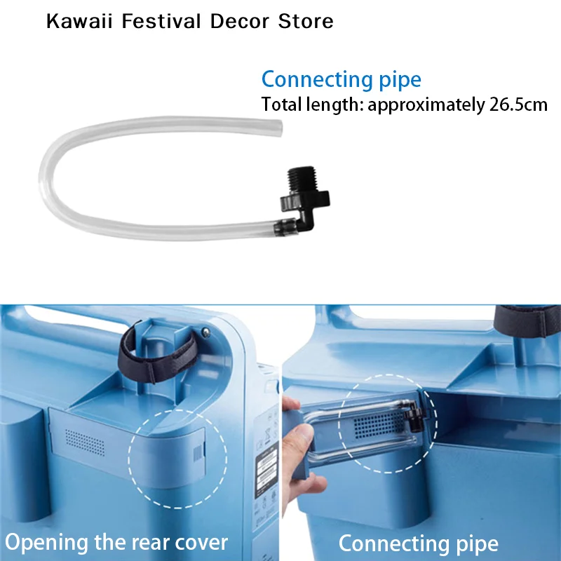 【K】90 Degrees Humidifier Tubing Connector Adapter Oxygen Generator Humidifier Cup Replacement Part Health Care Tool