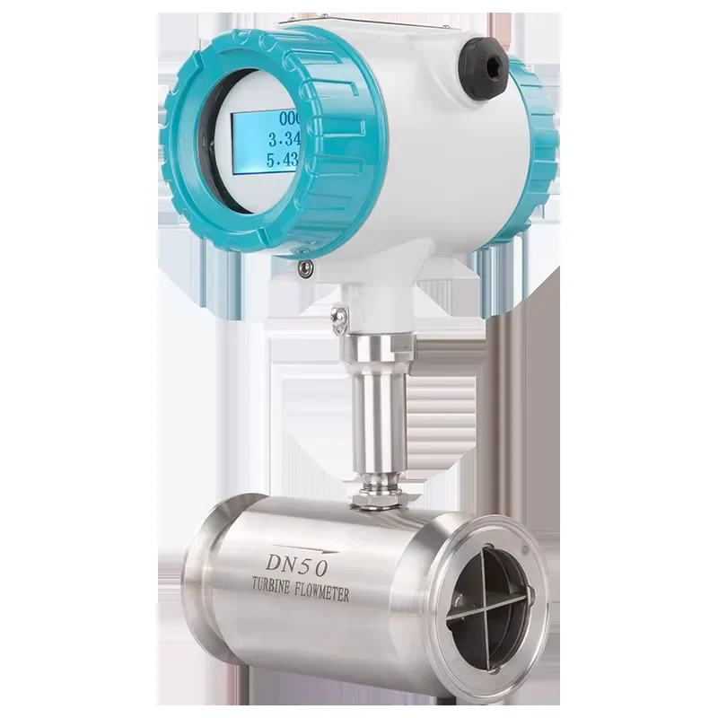 Sanitary Stainless Steel Turbine Flow Meter for Hot Water & Oil Digital LCD High Accuracy (+/-0.5%) DN4-DN300 with OEM