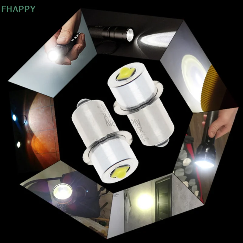 P13.5S 3W DC3V-12V DC6V-24V LED อัพเกรดหลอดไฟไฟฉายอะไหล่หลอดไฟฉุกเฉินทำงานเซลล์ซีดี