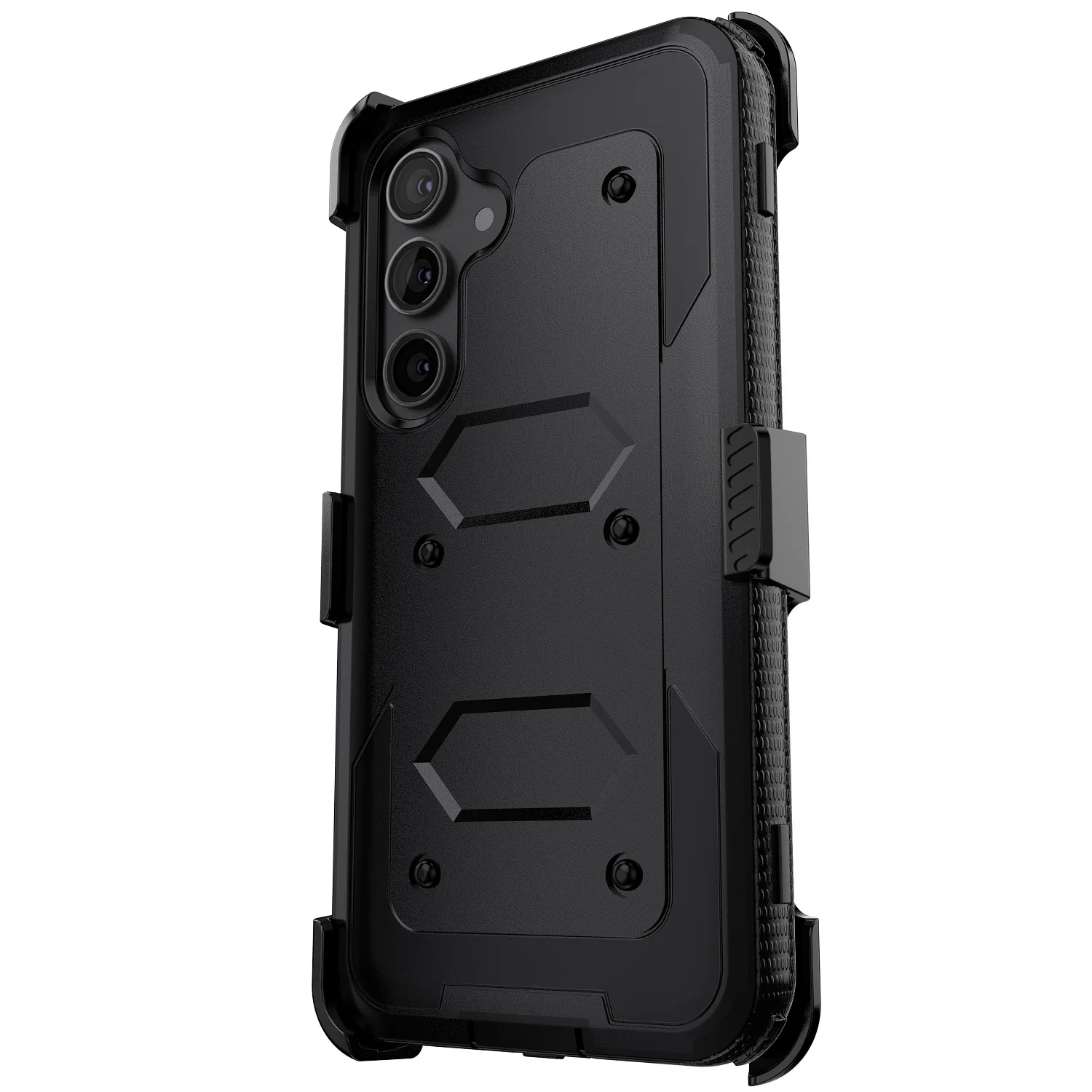 حافظة لهاتف سامسونج جالاكسي S24 S24 Plus S24 Ultra S24 FE 5G حافظة هاتف متينة مقاومة للصدمات غطاء حماية شديد التحمل مع مشبك حزام