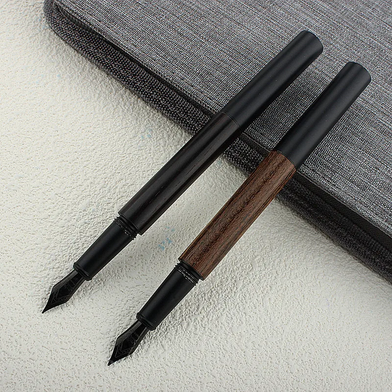 New Luxury Mini Pocket Wood Fountain Pen  EF 0.38mm F 0.5mm Nibs Office School Business Writing Stationery Ink Pen Gifts