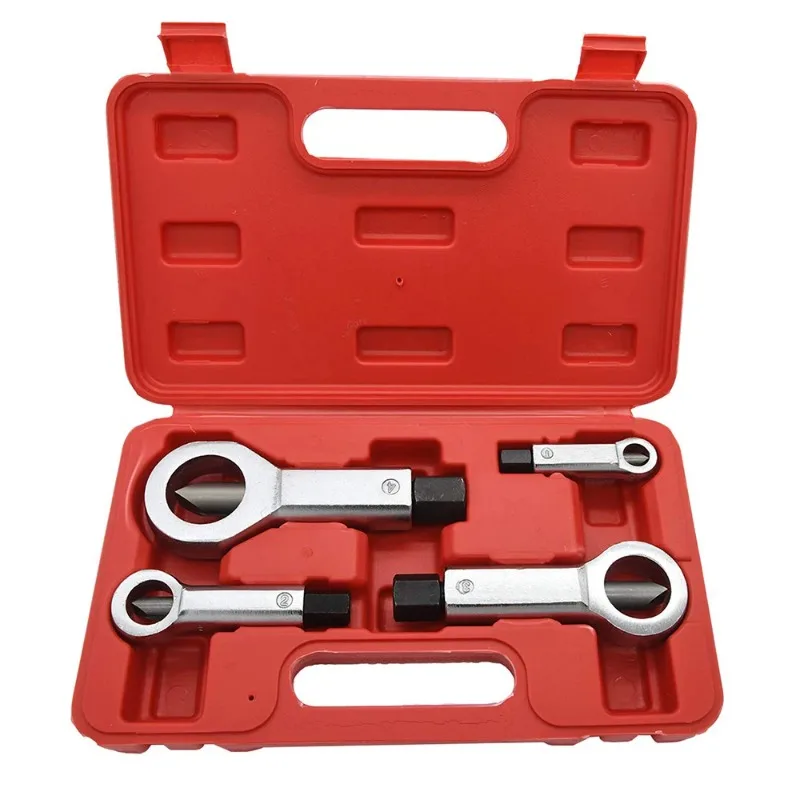 4pcs/1set Heavy-Duty Nuts Splitter Tools Set Nut Breaker Tool Durable Portable Manual Remover Extractor Hand Splitting Tool