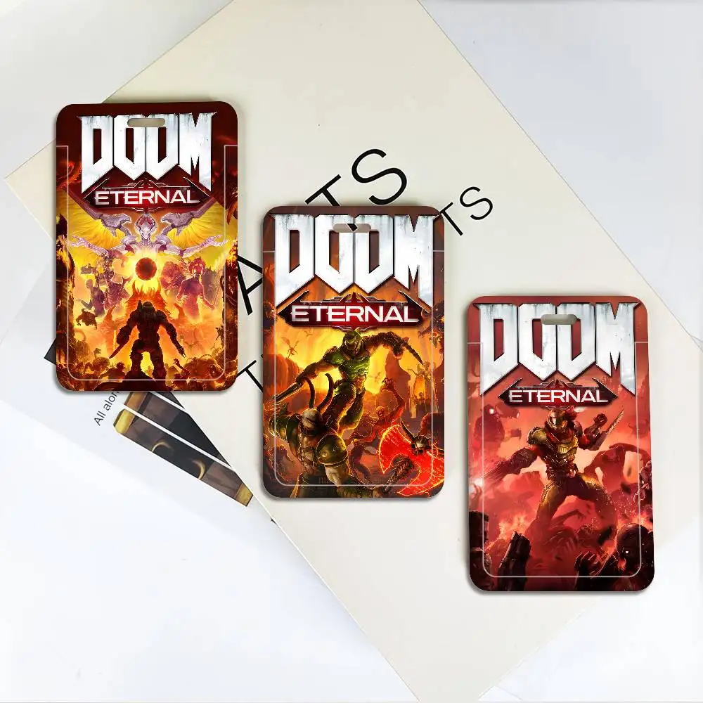 

Чехол для карт Game A-DOOM-Eternal Classic Movie Bus Pass, держатель для банковских, деловых, рабочих карт, бейджей, именных бирок, защитный чехол для медсестер