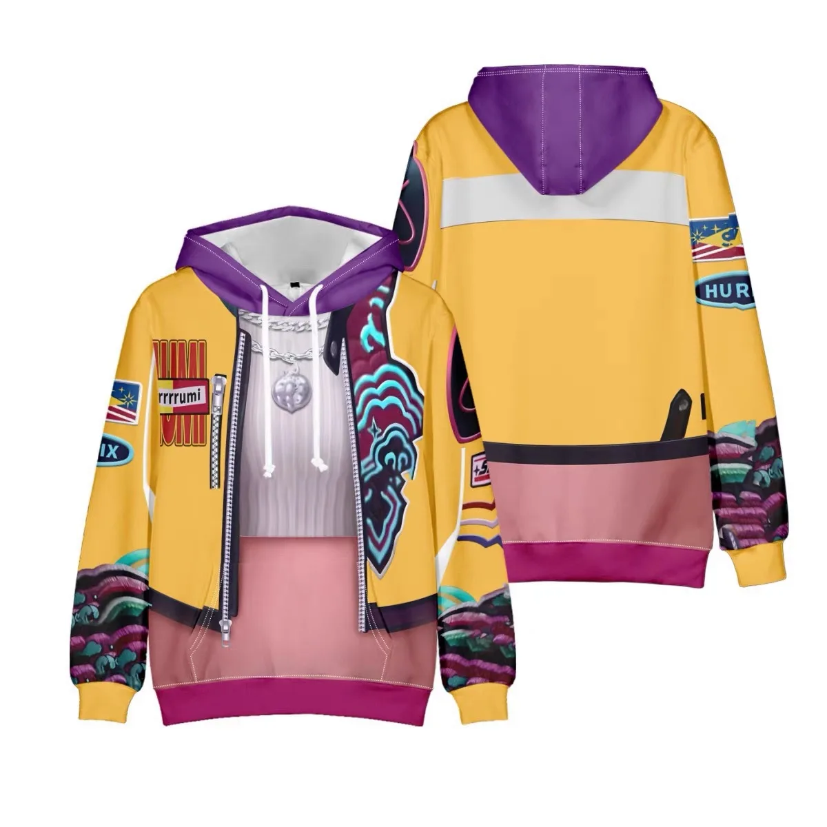 

Kids Anime 3D New Cosplay KPop Demon Hunters Hoodie Harajuku Hip Hop Pullover Tops Sweatshirt Sportswear Fashion 2yk Family Set
