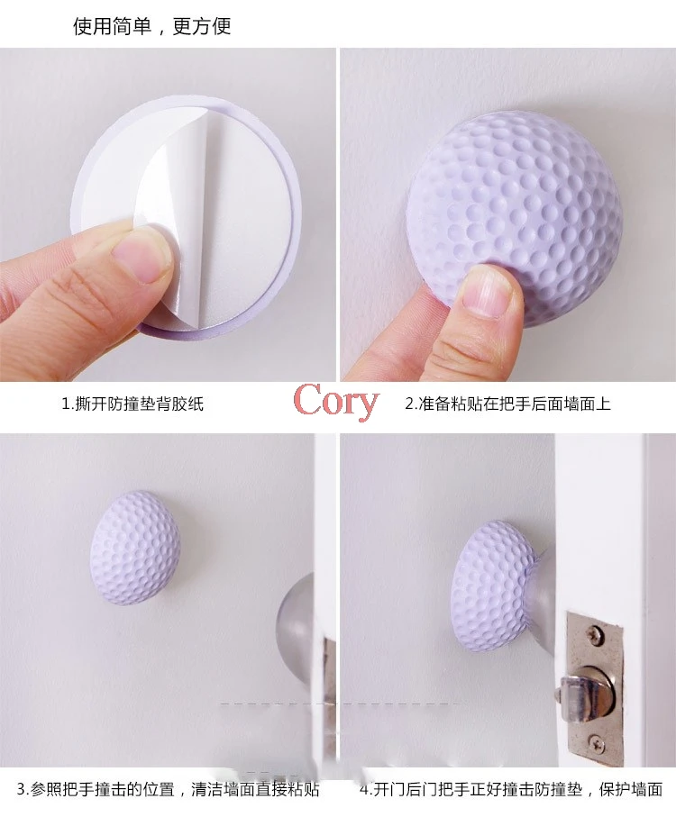 1Pc Self Adhesive Rubber Door Silicone stickers to protect the wall Door Handle Bumpers for Door Stopper Doorstop CZYC