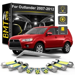 BMTxms 11Pcs Canbus Car LED Interior Light Bulb Kit For Mitsubishi Outlander II 2 MK2 2007 2008 2009 2010 2011 2012 Car LED Lamp
