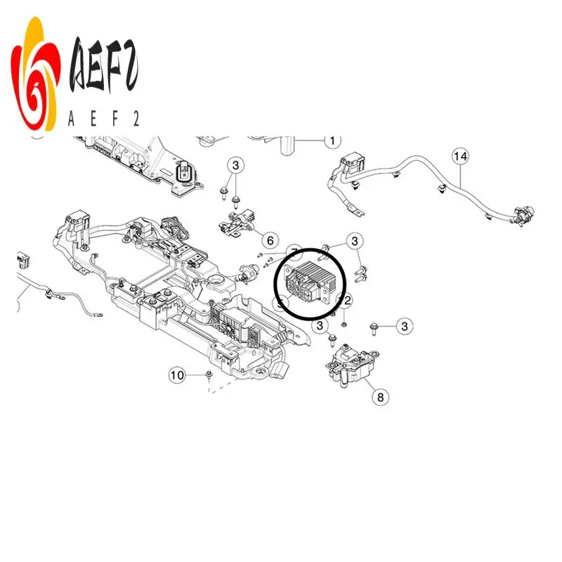 

AEF2-Защита автомобильного аккумулятора, передний искровой предохранитель 1523878-00-D для Tesla Model S X 2021-2024, отсоединительный пиропредохранитель 1523878-00-E