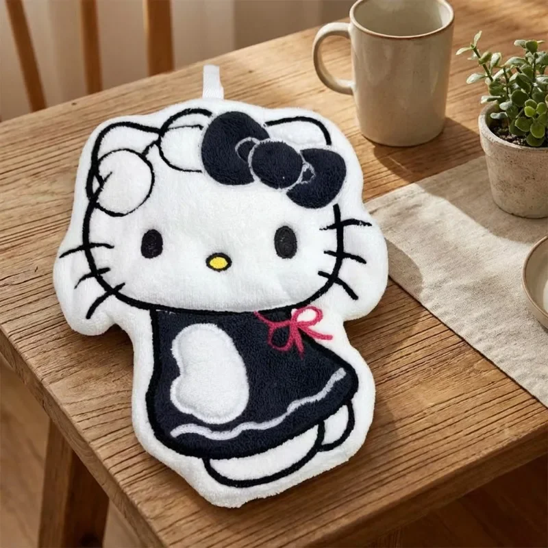 Cartoon Cat Printed Hand Towel Kawaii Soft Absorbent Quick-Drying Towel Face Washing Towel Hanging Kitchen Bathroom Women's Gift view 4