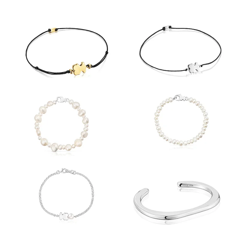 

2025 hot TO innovative explosive Spanish jewelry 18K gold-plated exquisite bracelet gentle pearl layering jewelry festival