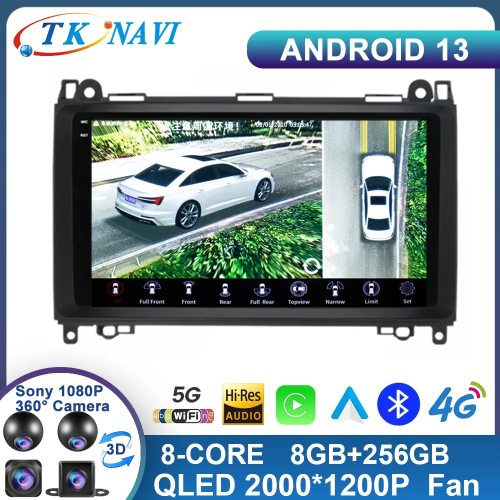 

Android 13 For Mercedes Benz B200 W169 W245 Viano Vito W639 Sprinter W906 Car Radio Stereo Wireless Carplay Multiemedia GPS DSP