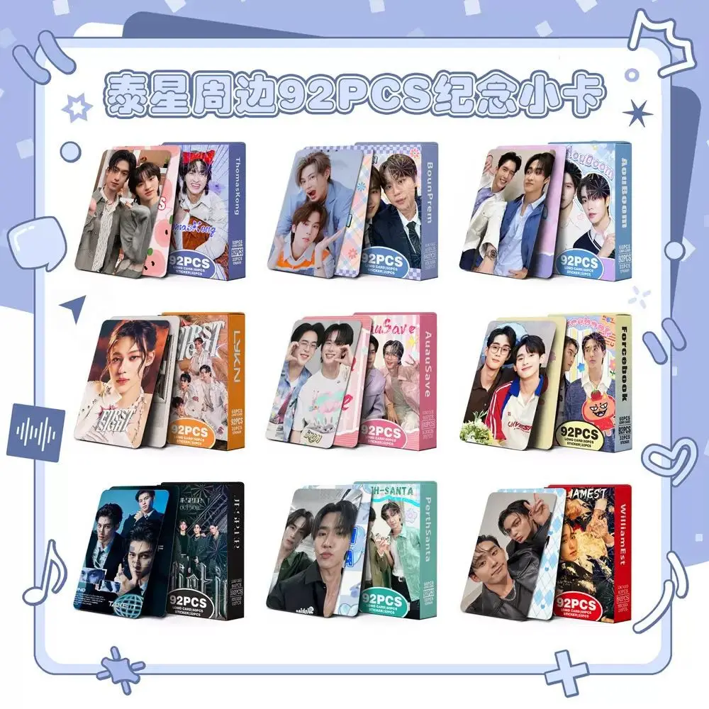 

92pcs Thailand Stars AuauSave ThomasKong perthsanta Bounprem WilliamEst LYKN Aouboom JASPER photo card postcard gift