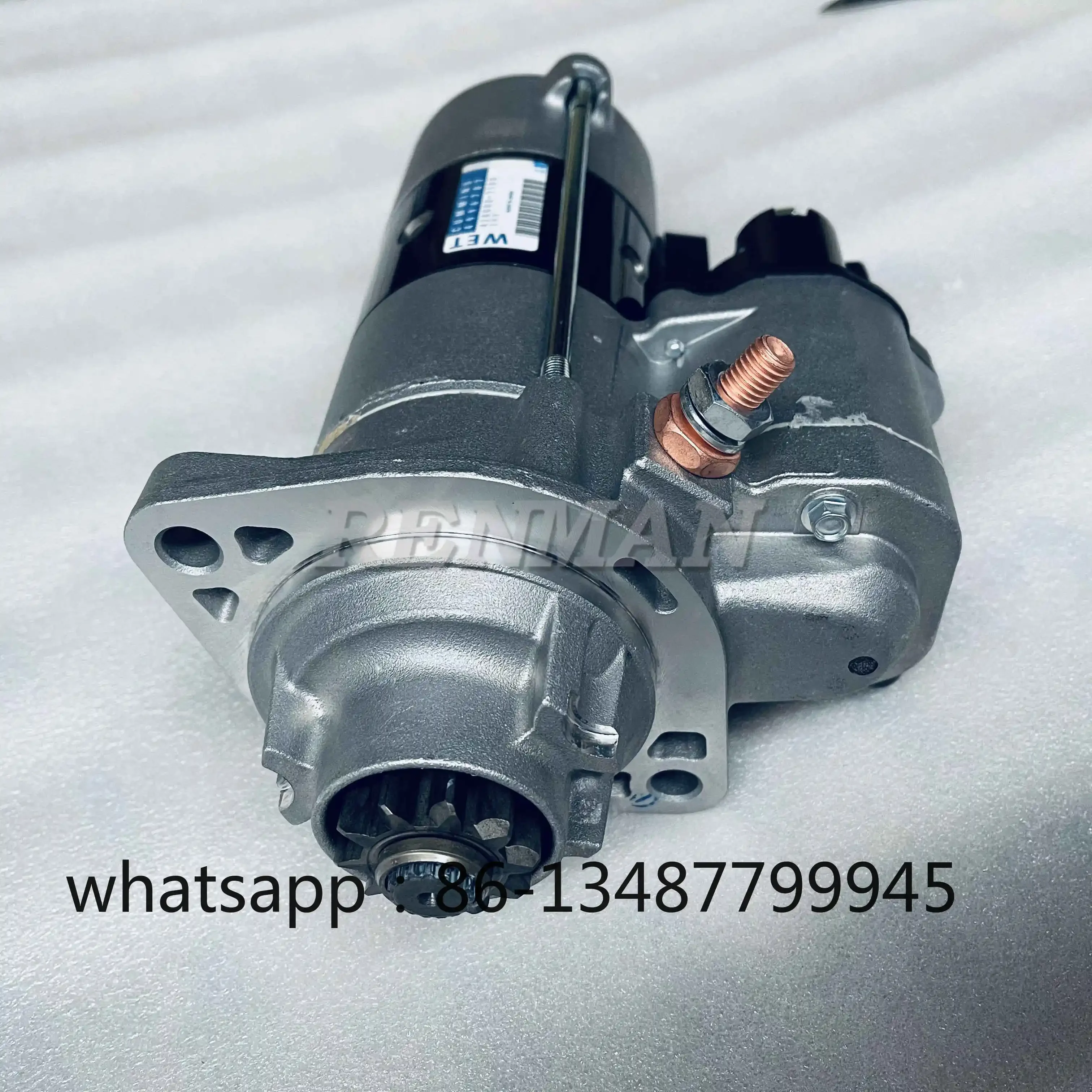 

Cummins Diesel Engine ISBE ISB6.7 Starter Motor 24V 4.5Kw Wet Starting Motor 4996707 4996707F 3957593 3922474 428000-7100