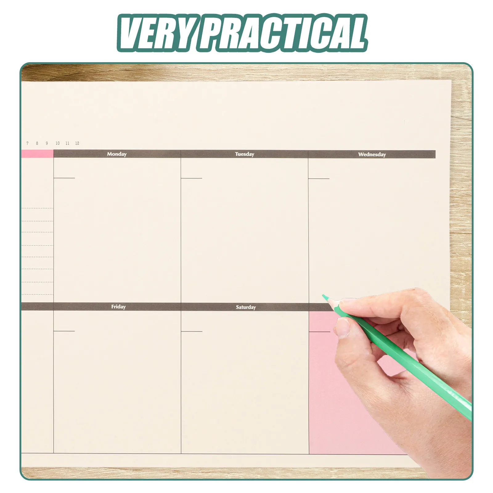 A4 Weekly Schedule Planner Desk to Do List Pad Agenda Organizer for Students Office Workers Time Management Study Focus Tool