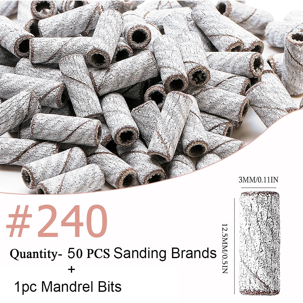 50pcs 3mm Small Nail Sanding Brands Nail Drill Bits Manicure Pedicure Cutter Nails Gel Removing Tools