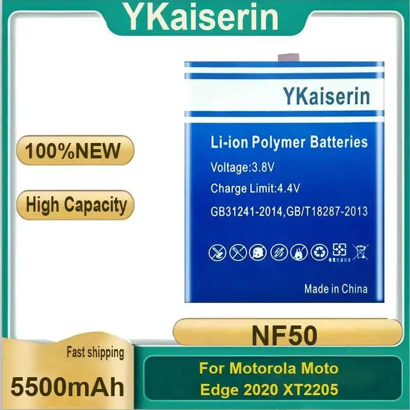 

Прочный аккумулятор для мобильного телефона Motorola Moto Edge 2020 XT2205 5500 мАч NF50, высокая производительность