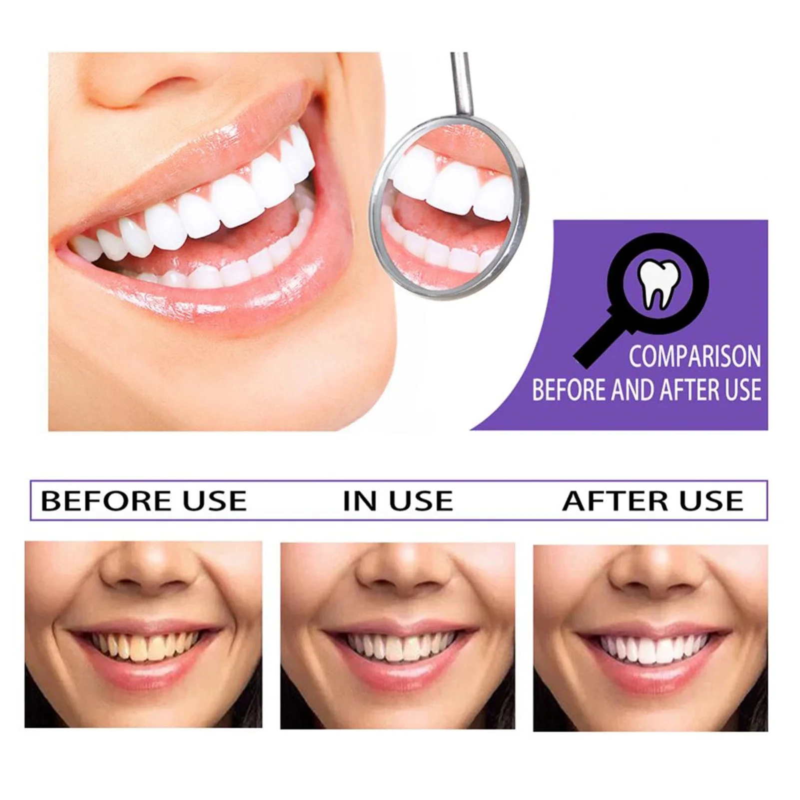 V34 Purple Whitening Toothpaste Remove Stains Reduce Yellowing Care For Teeth Gums Fresh Breath Brightening Teeth 30ml