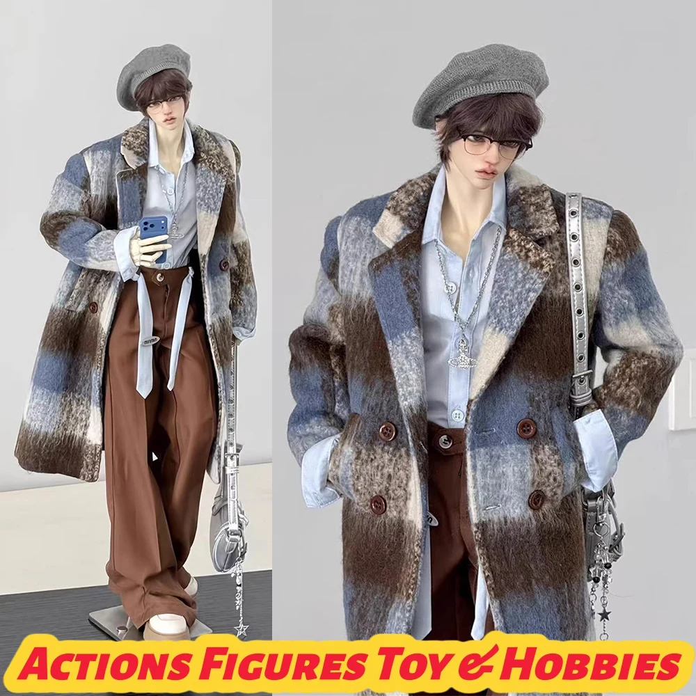 

Доставка за 30 дней: Повседневное свободное двубортное шерстяное пальто в клетку Big Dolls для фигурок Strong Uncle Action Toys ID75