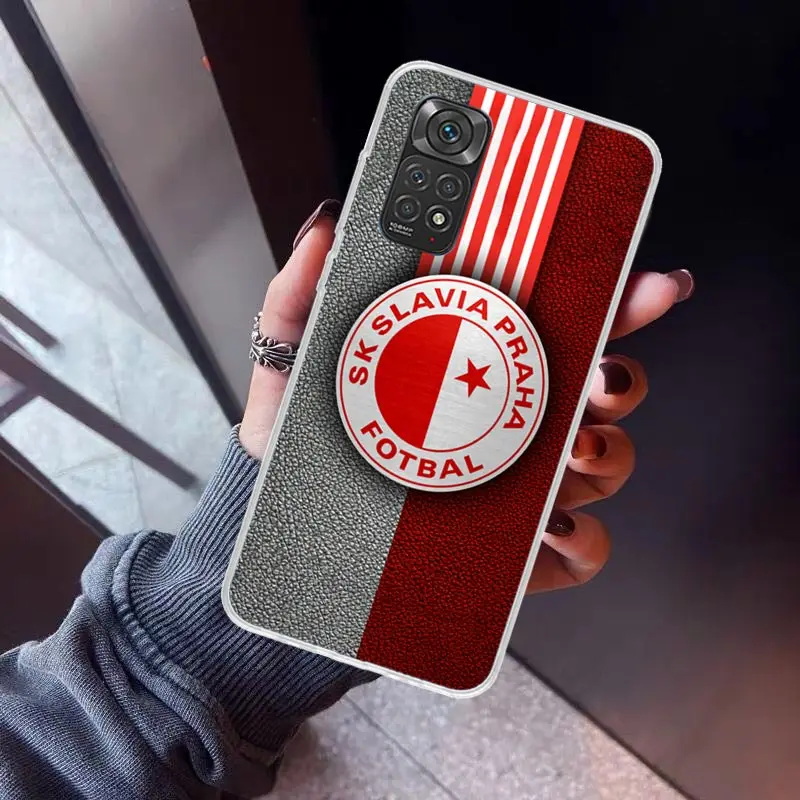 Sk Slavia Praha Czech Republic Phone Case For Xiaomi Redmi Note 13 12S 12 11S 11 10S 10 Cover 11E 11T Pro Plus 9 9S 9T 8 8T 7 Pr