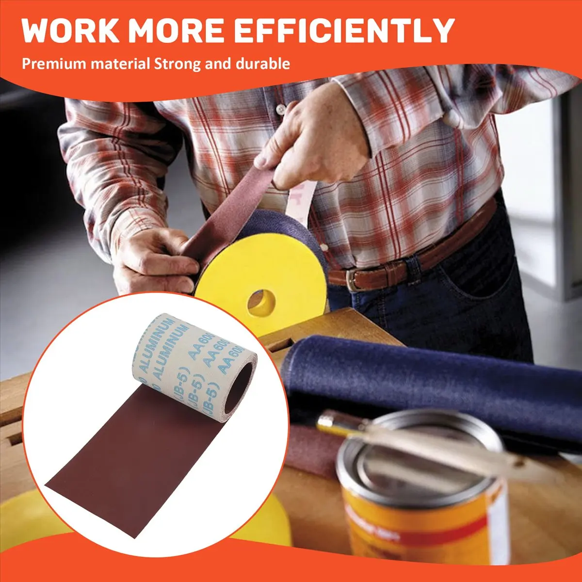 

(AIMA) Абразивная шлифовальная бумага 5 м, ширина 115 мм, зернистость 600