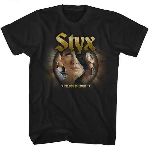 Styx Pieces Of Eight Album Cover 1978 Men's T Shirt Rock Music Merch