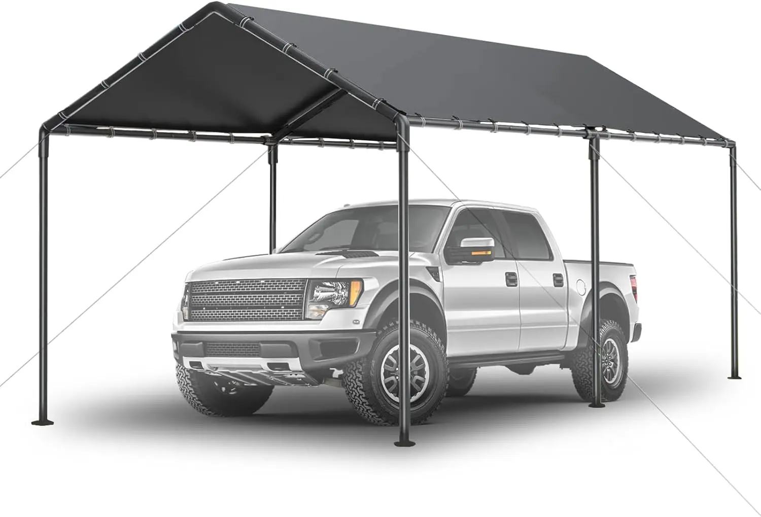 Outdoor Carport 10x20ft Heavy Duty Car Tent, Portable Garage Canopy Storage Shed, Car Shelter, All-Season Tarp Tent for Car